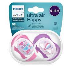 AVENT SUCETTE ULTRA AIR 6-18 GIRL PAP-BALLO