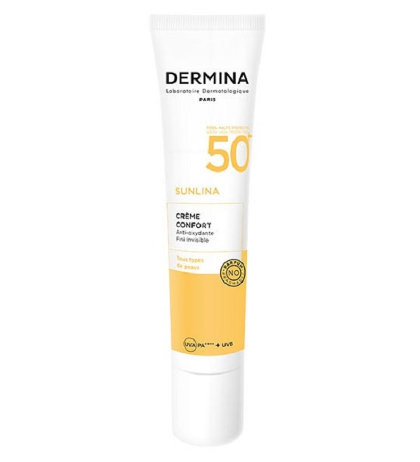 DERMINA SUNLINA CREME CONFORT SPF50+ INVISIBLE 40ML