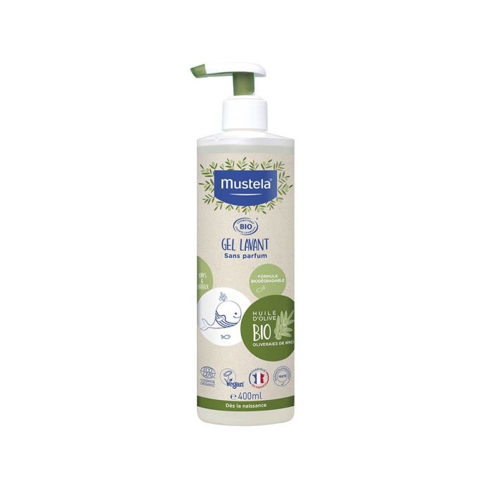 MUSTELA GEL LAVANT SANS PARFUM A L'HUILE D'OLIVE BIO 400ML