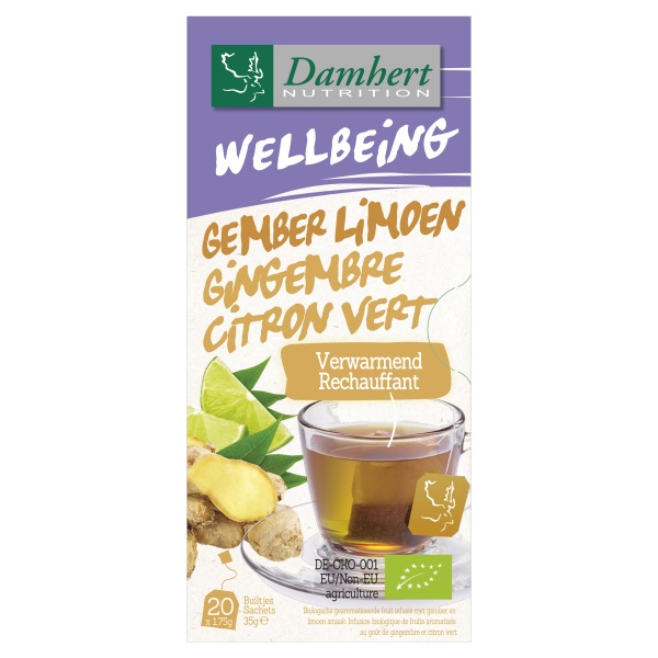 DAMHERT TISANE GINGEMBRE CITRON VERT - 20 SACHETS