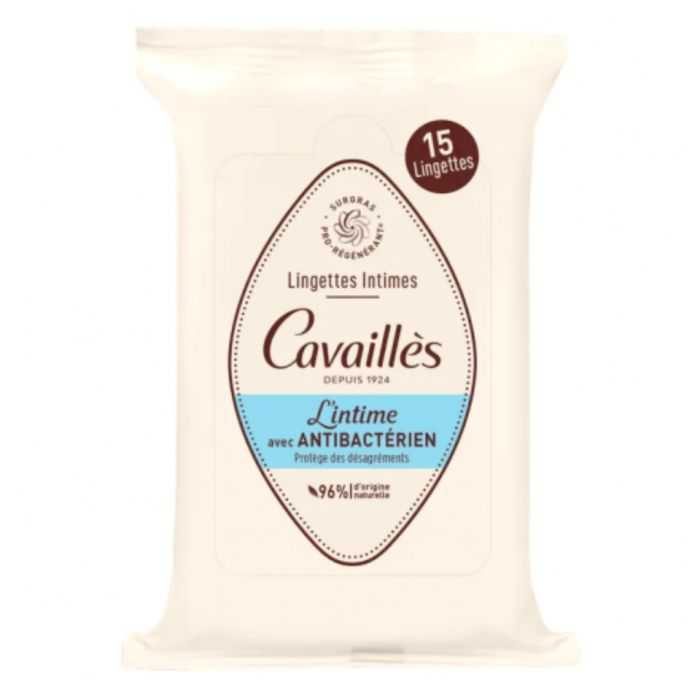 ROGE CAVAILLES LINGETTE INTIMES ANTI BACTERIEN  15 LINGETTES