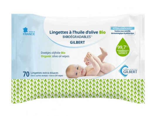 GILBERT LINGETTES A L HUILE D OLIVE BIO EXTRA DOUCE *70