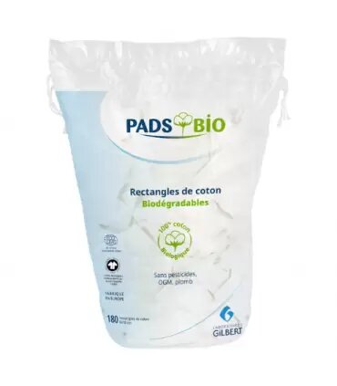 GILBERT PADS BIO RECTANGLES DE COTON 180U