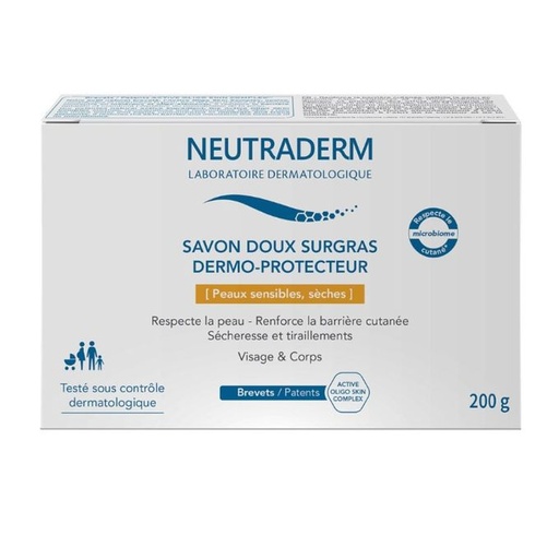 NEUTRADERM SAVON DOUX SURGRAS DERMO-PROTECTEUR 200G