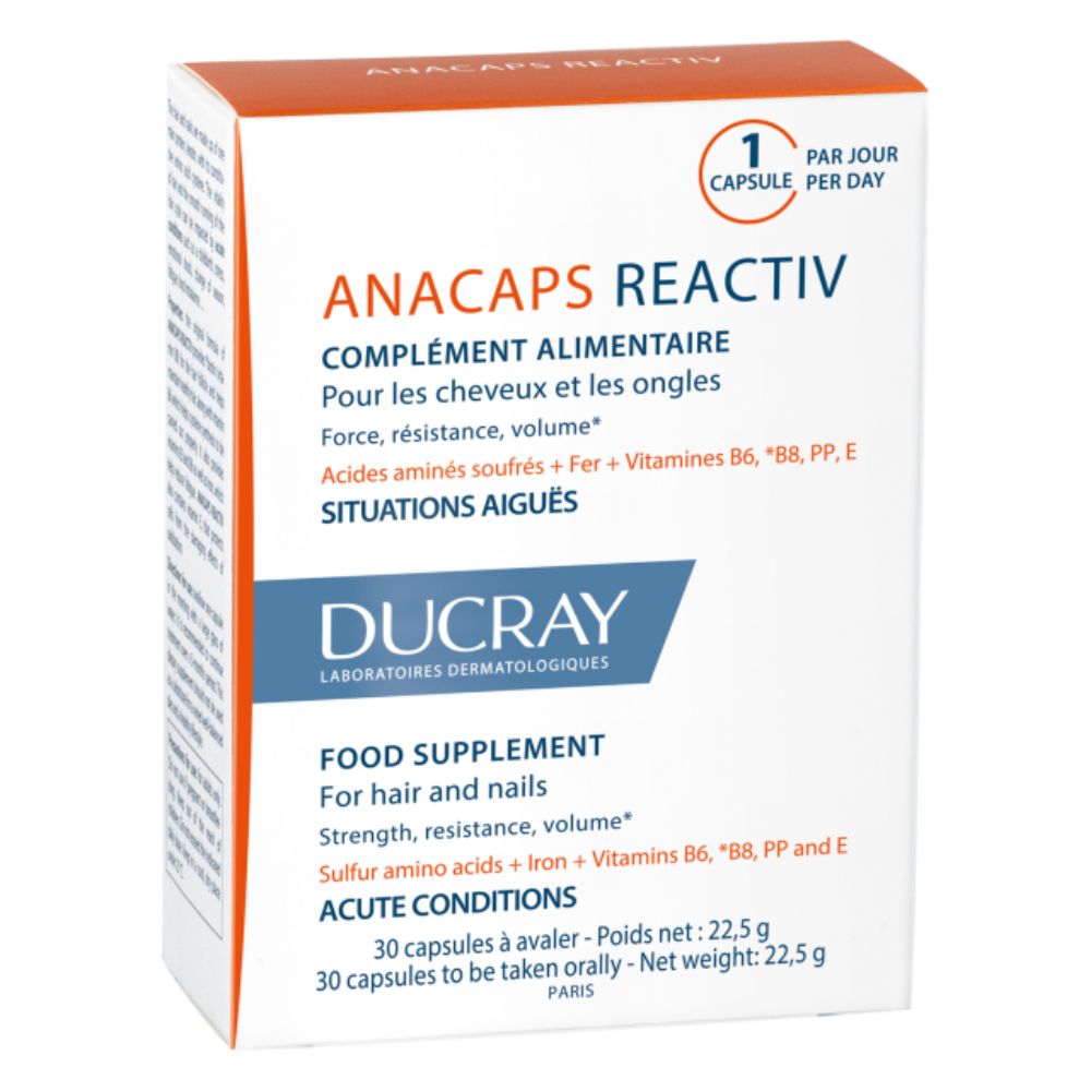 DUCRAY ANACAPS REACTIV CHEVEUX & ONGLES - 30 CAPSULES