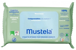 MUSTELA LINGETTES NETTOYANTES COMPOSTABLE 60U