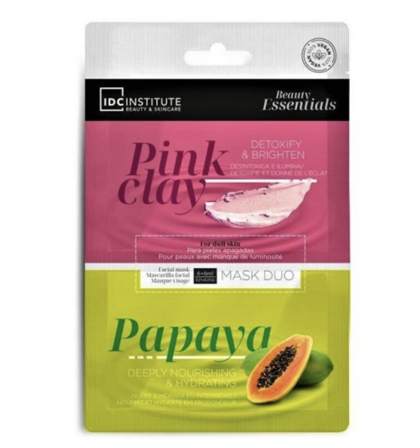 IDC INSTITUTE MASK DUO PINK CLAY & PAPAYA