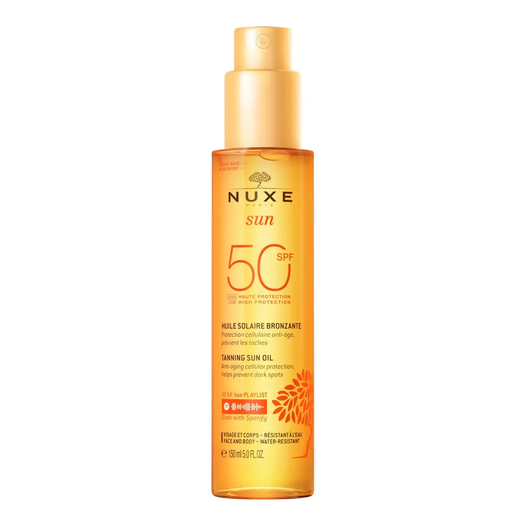 NUXE SUN HUILE BRONZANTE HAUTE PROTECTION SPF 50 VISAGE/COPRS 150ML