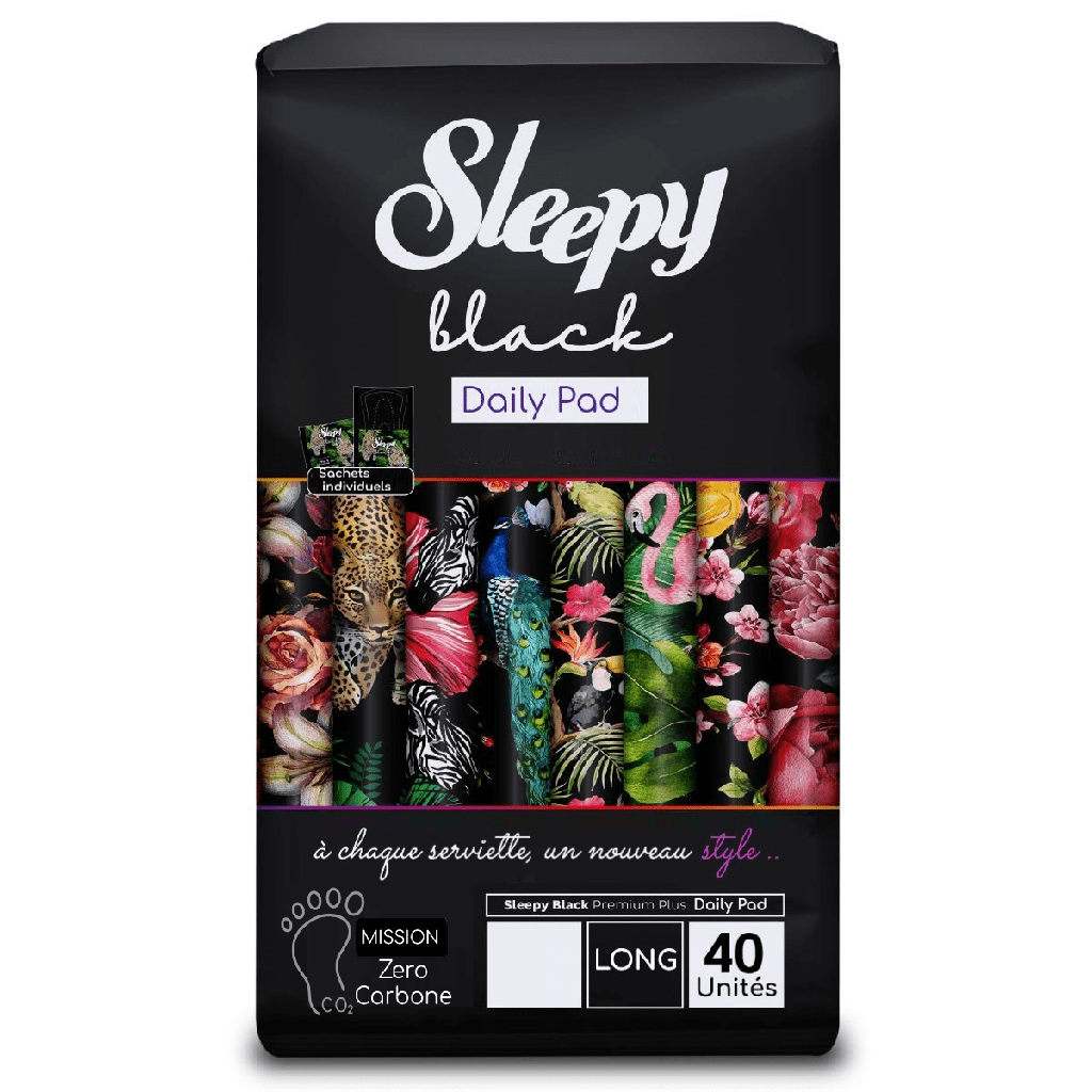 SLEEPY PROTEGE SLIPS BLACK SUPER NORMAL 40 PCS