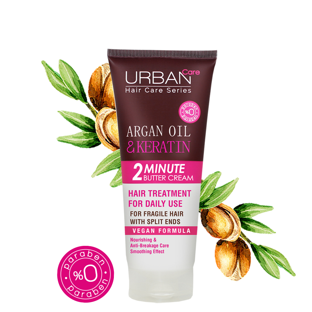 [8680690703812] URBAN CARE ARGAN OIL & KERATIN 2MIN BUTTER CREAM MASK 200ML