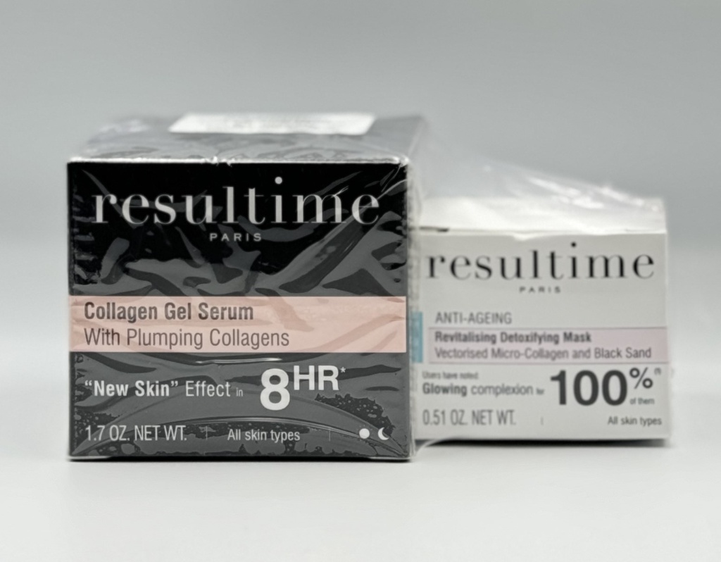 RESULTIME PACK COLLAGEN GEL SERUM 50ML + MASQUE DETOXIFIANT 15ML OFFERT