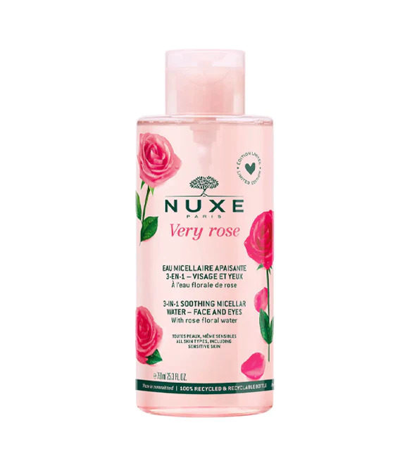 NUXE VERY ROSE EAU MICELLAIRE APAISANTE 3-EN-1 VISAGE ET YEUX 750ML