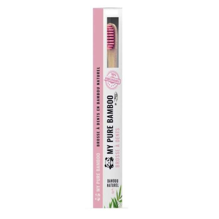 DENTI SMILE BROSSE A DENT BAMBOU MEDIUM ROSE