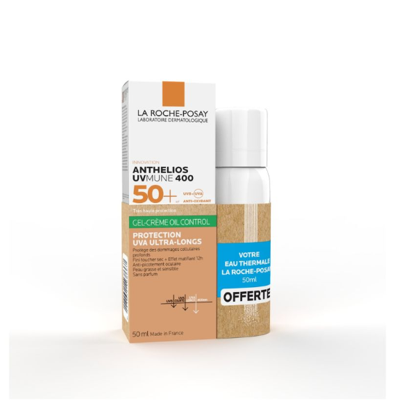 LA ROCHE POSAY ANTHELIOS UVMUNE 400 GEL-CREME OIL CONTROL SPF50+ 50ML + EAU THERMALE 50ML OFFERTE