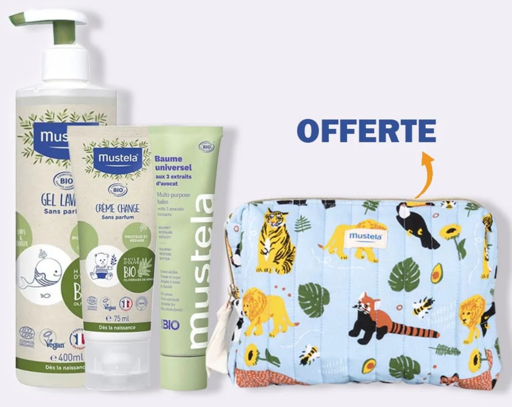 MUSTELA PACK BAUME UNIVERSEL 75ML+GEL LAVANT 400ML+CREME CHANGE