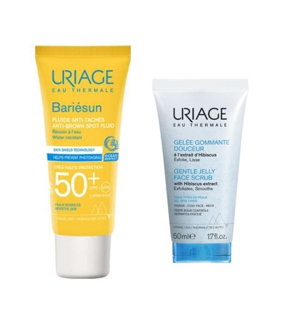 URIAGE PACK BARIESUN FLUIDE MATIFIANT SPF50+ 50ML + GELEE GOMMANTE DOUCEUR 50ML OFFERTE