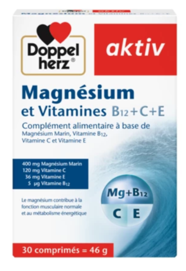 AKTIV MAGNESIUM ET VIT B12+C+E 30 COMPRIMES