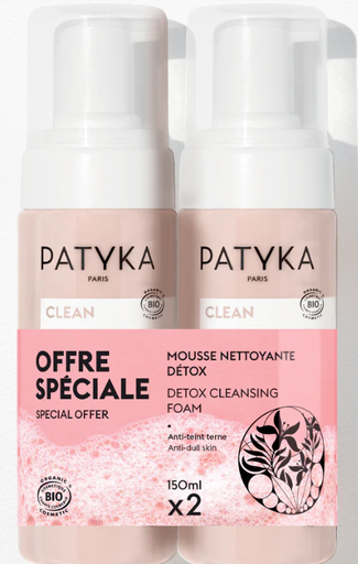 PATYKA CLEAN DUO MOUSSE NETTOYANTE DETOX*2 150ML