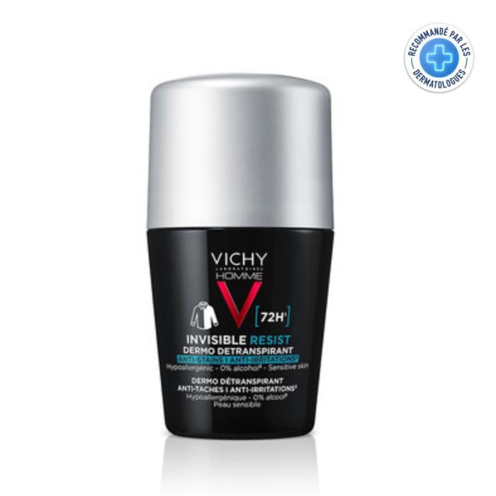 VICHY HOMME DEODORANT INVISIBLE RESIST 72H DERMO DETRANSPIRANT ROLL-ON 50ML