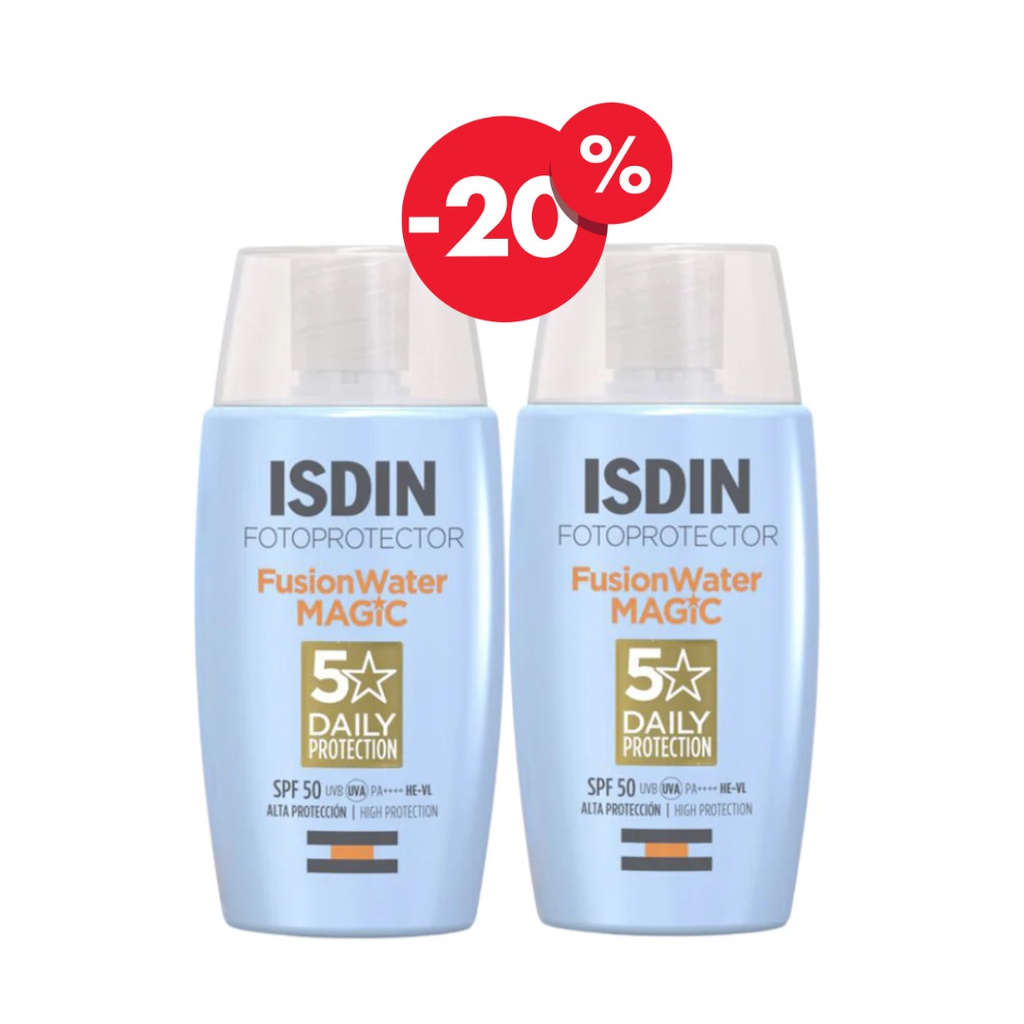 ISDIN SOLAIRE PACK FOTOPROTECTOR FUSION WATER MAGIC SPF50+ 2*50ML