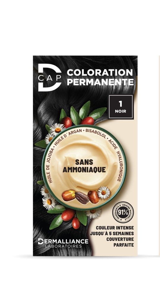 [6111266710283] D-CAP COLORATION PERMANENTE - 1 NOIR