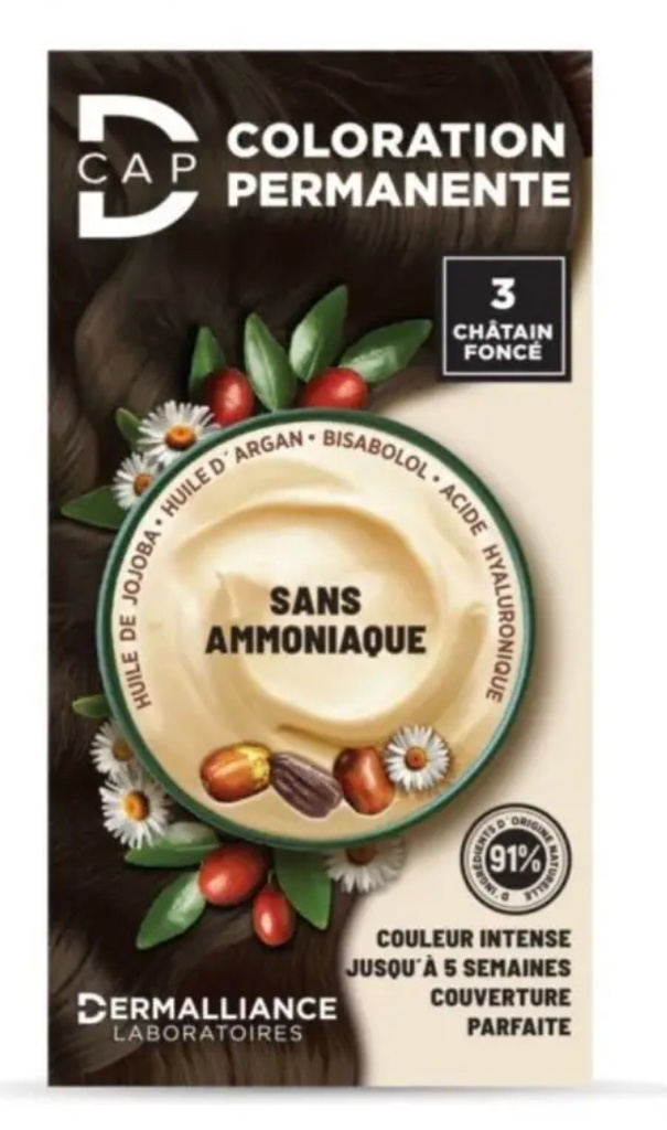 D-CAP COLORATION PERMANENTE - 3 CHATAIN FONCE