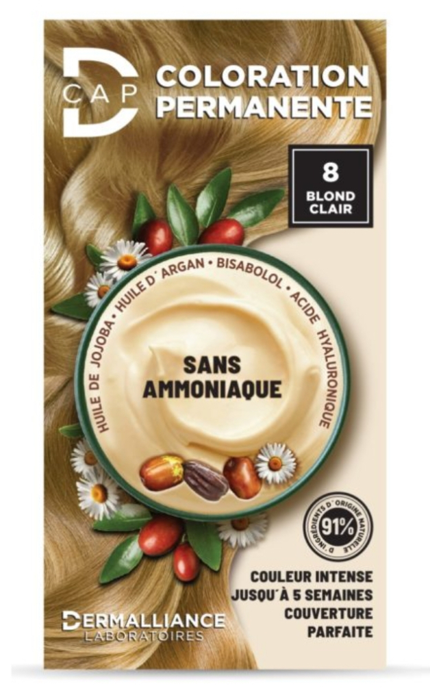 [6111266710344] D-CAP COLORATION PERMANENTE - N° 8 BLOND CLAIR