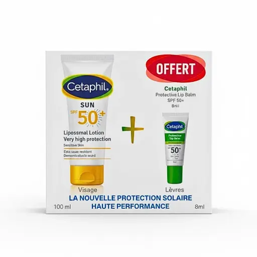 CETAPHIL PACK SUN LIPOSOMAL LOTION SPF50+ 100ML + PROTECTIVE LIP BALM SPF50+ 8ML OFFERT