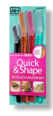 ABSOLUTE NY AH QUICK SHAPE ET RETOUCH RAZOR SET AEBR07 