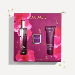 CAUDALIE COFFRET THE DES VIGNES - EAU FRAÎCHE, GEL DOUCHE ET BOUGIE