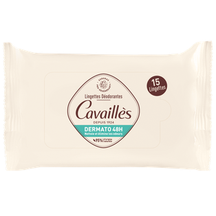 ROGE CAVAILLES LINGETTES DEODORANTES DERMATO 48H 15U