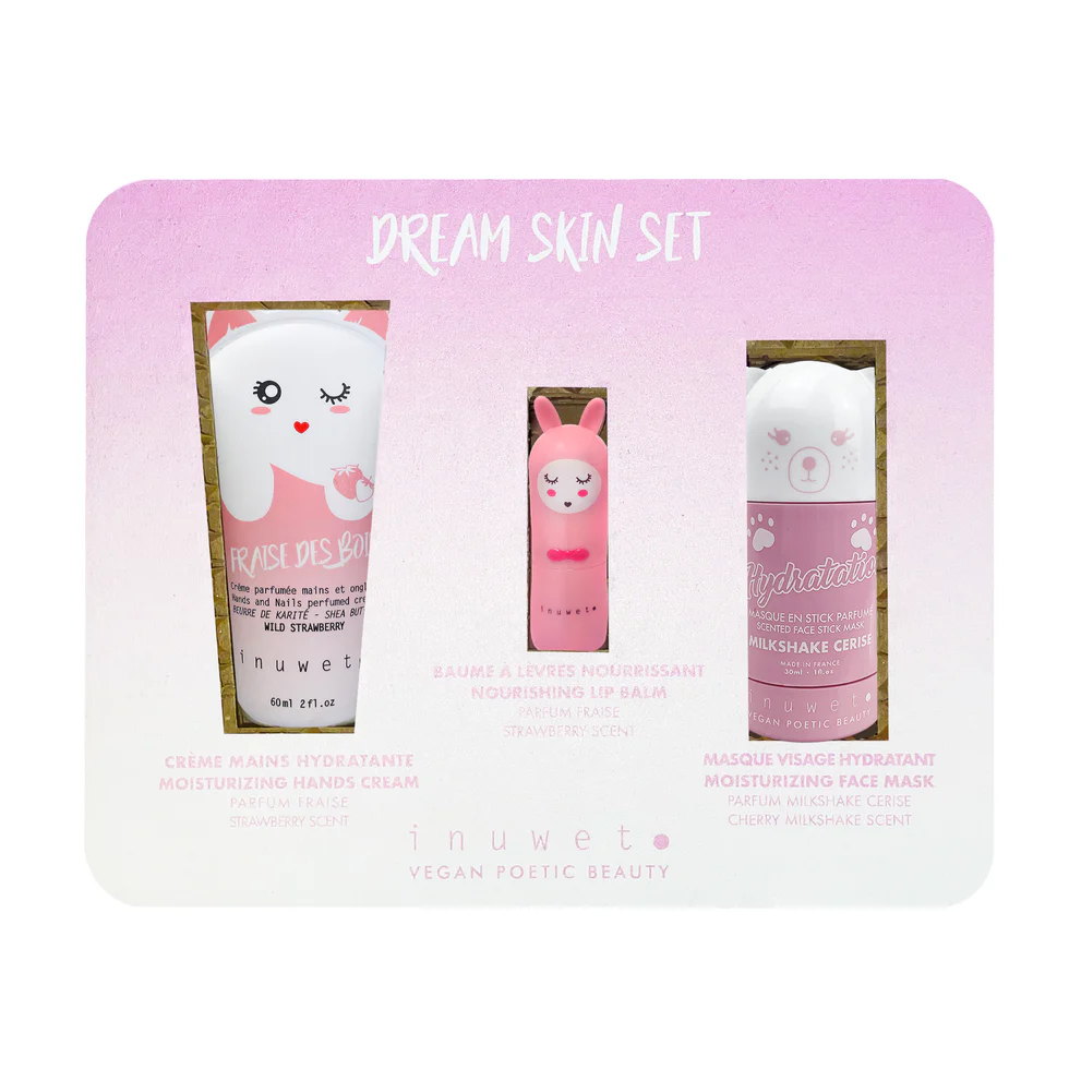 INUWET PACK DREAM SKIN SET CREME MAINS, BAUME ET MASQUE 