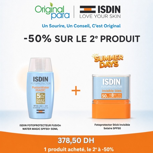 ISDIN PROMO FUSION WATER MAGIC + STICK INVISIBLE 