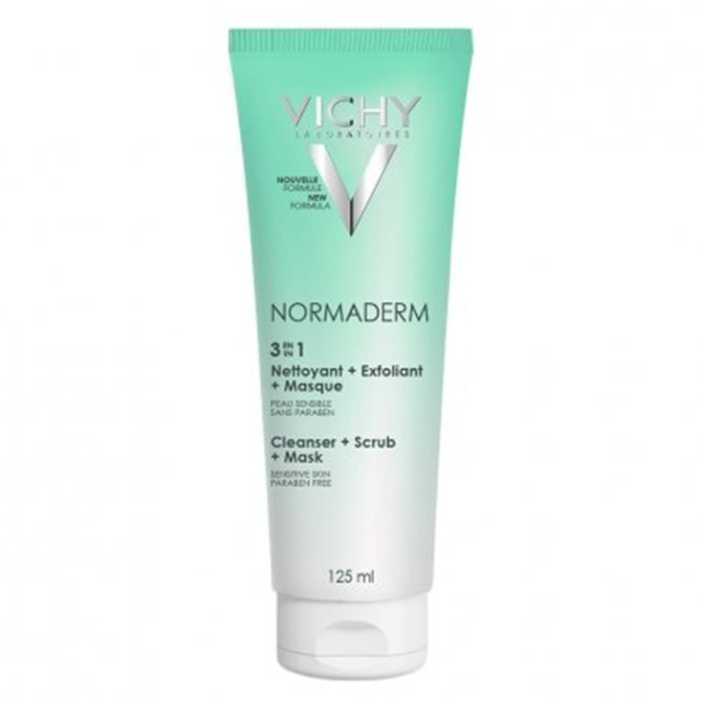 [3337875414067] VICHY NORMADERM NETTOYANT 3EN1 EXFOLIANT + NETTOYANT + MASQUE 125ML
