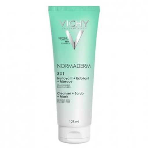 [00010039] VICHY NORMADERM NETTOYANT 3EN1 EXFOLIANT+NETTOYANT+MASQUE 125ML