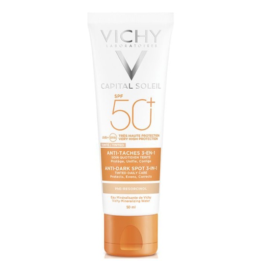 [00010100] VICHY CAPITAL SOLEIL SOIN ANTI-TACHES 3EN1 TEINTE SPF50+ 50ML