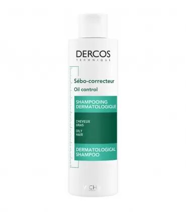 [3337875874366] VICHY DERCOS SHAMPOOING TRAITANT SEBO-CORRECTEUR CHEVEUX GRAS 200ML