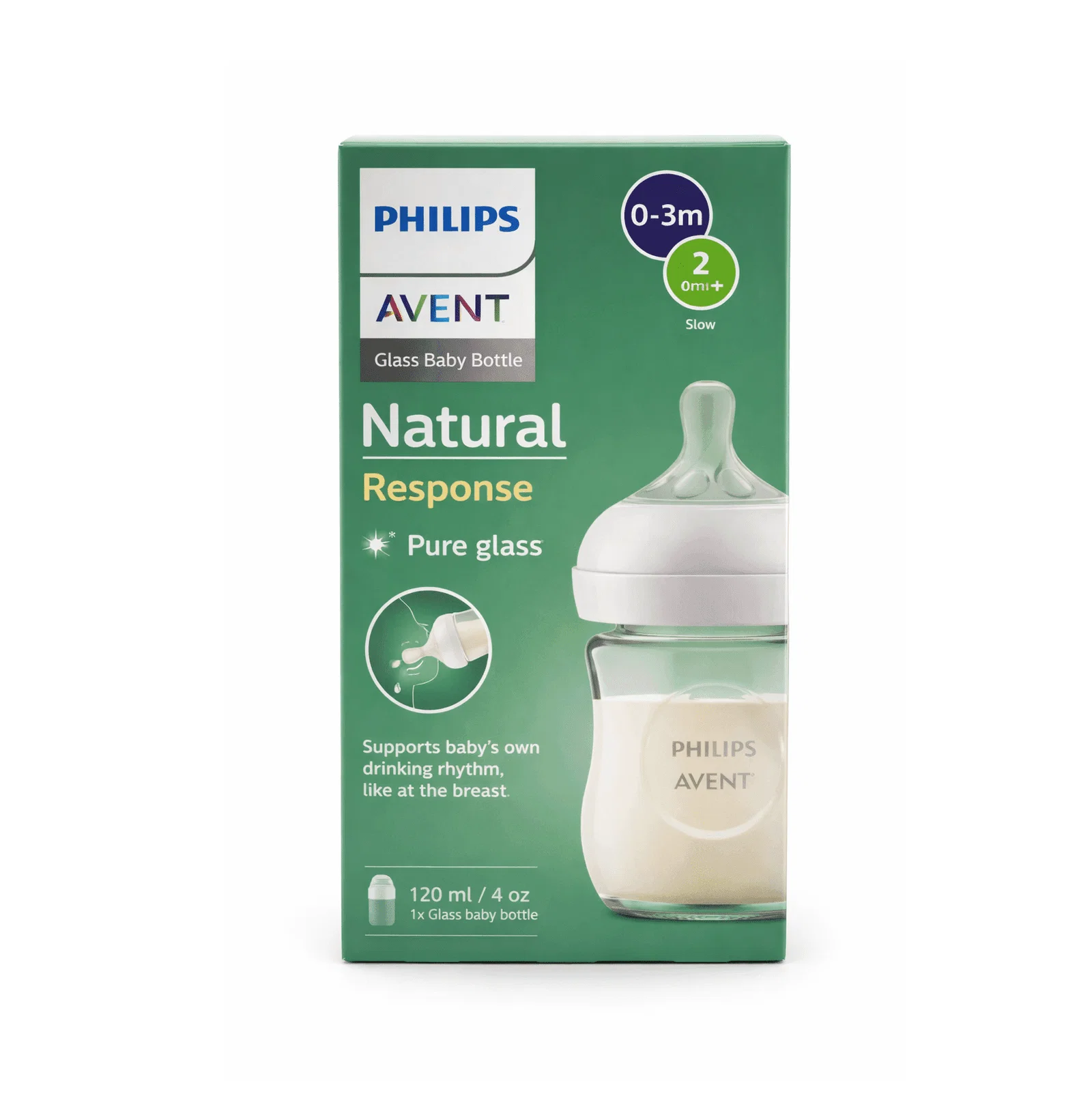 AVENT BIBERON NATURAL EN VERRE 120ML 