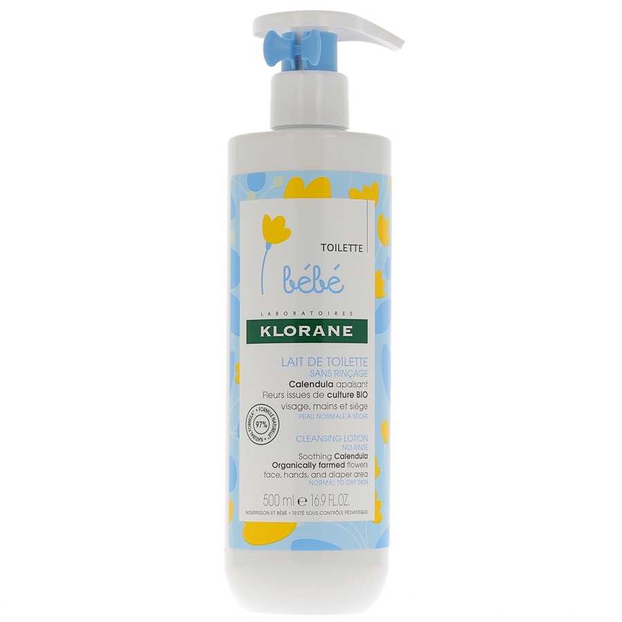 [00150004] KLORANE BEBE LAIT TOILETTE SANS RINCAGE 500ML