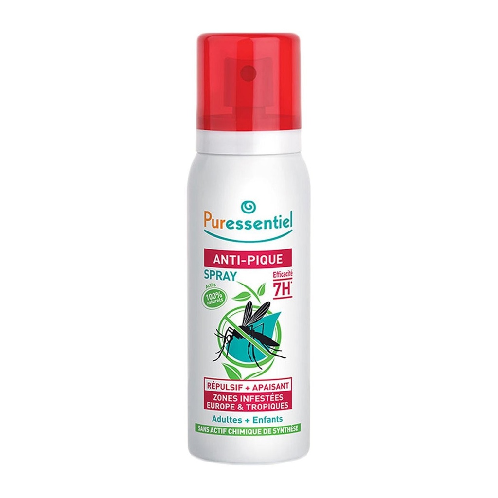 [00570130] PURESSENTIEL ANTI-PIQUE SPRAY REPULSIF+APAISANT 7H 75ML