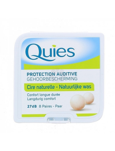 [00720201] QUIES CIRE NATURELLE 8 PAIRES