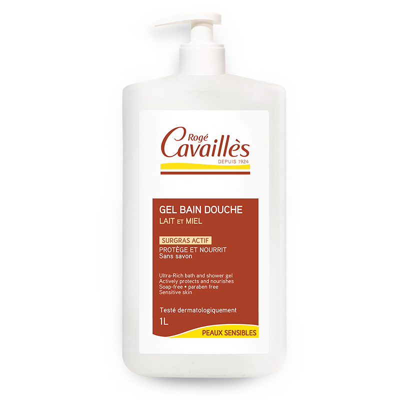 [00830055] ROGE CAVAILLES GEL SURGRAS ACTIF BAIN DOUCHE LAIT ET MIEL 400ML