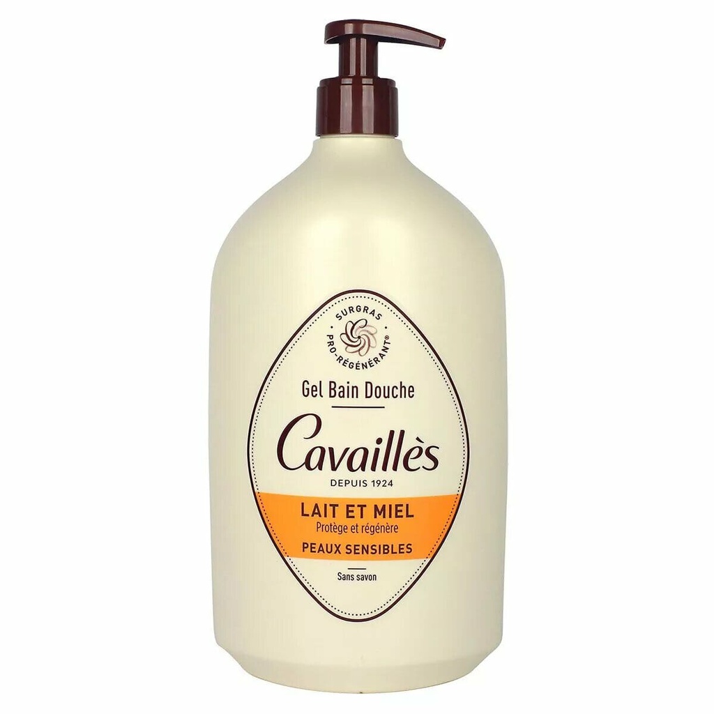 [00830312] ROGE CAVAILLES GEL SURGRAS ACTIF BAIN DOUCHE LAIT ET MIEL 1L