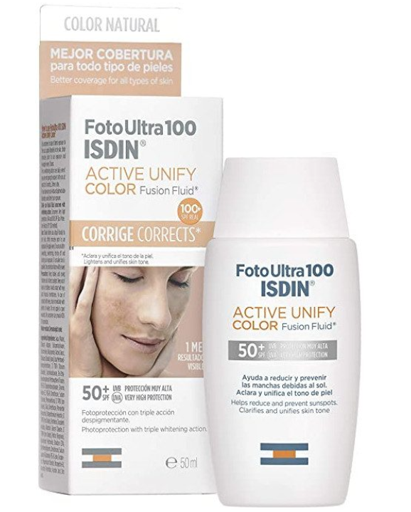 [01820021] ISDIN SOLAIRE FOTO ULTRA 100 ACTIVE UNIFY FUSION FLUID COLOR SPF50+ 50ML