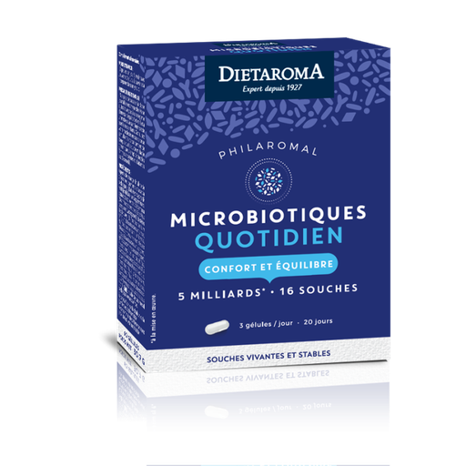 [01950002] DIETAROMA PHILAROMAL PROBIOTIQUES QUOTIDIEN - CONFORT &amp; EQUILIBRE - 60 GELULES