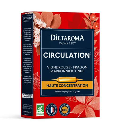[01950009] DIETAROMA CIRCULATION - 20 AMPOULES