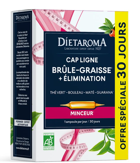 [01950018] DIETAROMA CAP LIGNE BRULE GRAISSE BIO - 30 AMPOULES