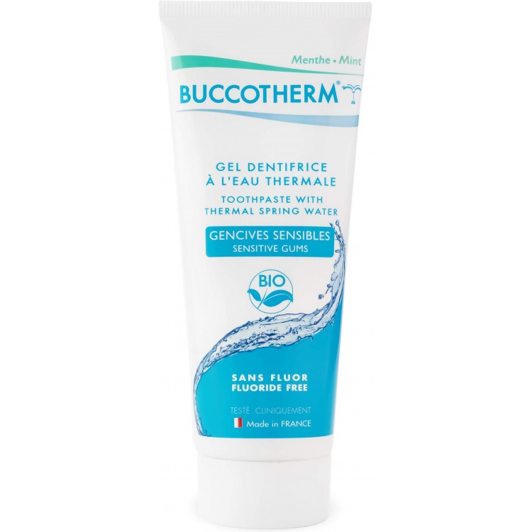 BUCCOTHERM DENTIFRICE BIO GENCIVES SENSIBLES SANS FLUOR - GOUT MENTHE 75ML