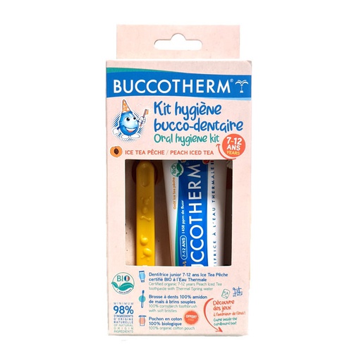 BUCCOTHERM DENTIFRICE KIT ENFANT 7-12 BIO GOUT PECHE 50ML