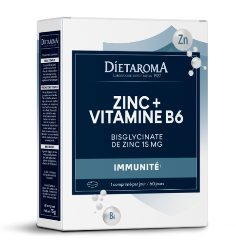 DIETAROMA ZINC + VITAMINE B6 - IMMUNITE - 60 COMPRIMES